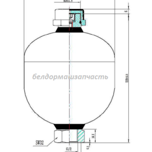 Гидроаккумулятор ПГА HDM DA250/W-0,5 G1/C H-250-G-100