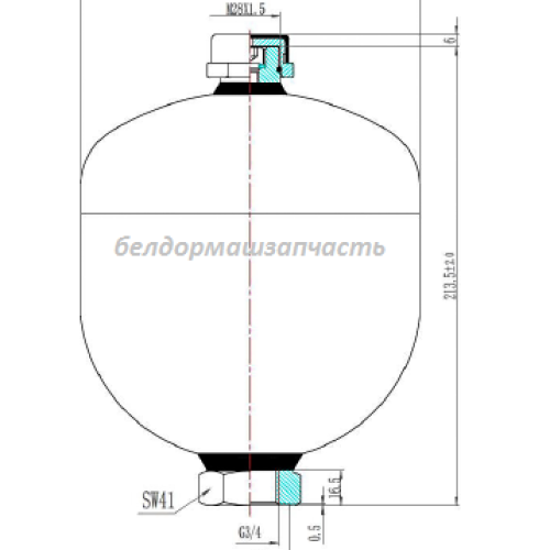 Гидроаккумулятор (ПГА) HDM DA210/W-1,4 G1/C H-210-G-100-34