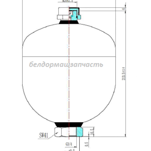 Гидроаккумулятор (ПГА) HDM DA330/W-1,4 G1/C H-330-G-100-34