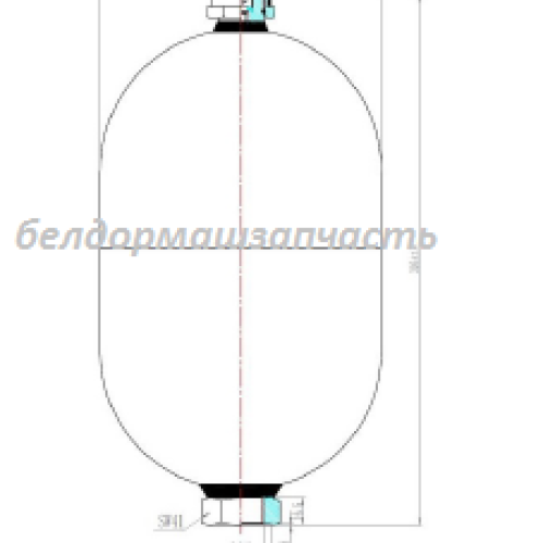 Гидроаккумулятор (ПГА) HDM DA210/W-3,5 G1/C H-210-G-100